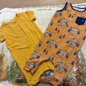 Rags to Raches Yellow and Orange Romper Set size 2T